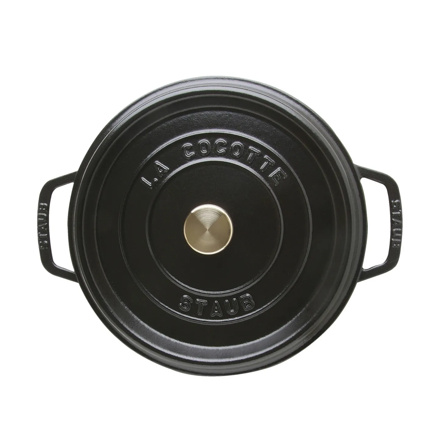 Cocotte haute 24 cm, Rond(e), Noir mat, Fonte