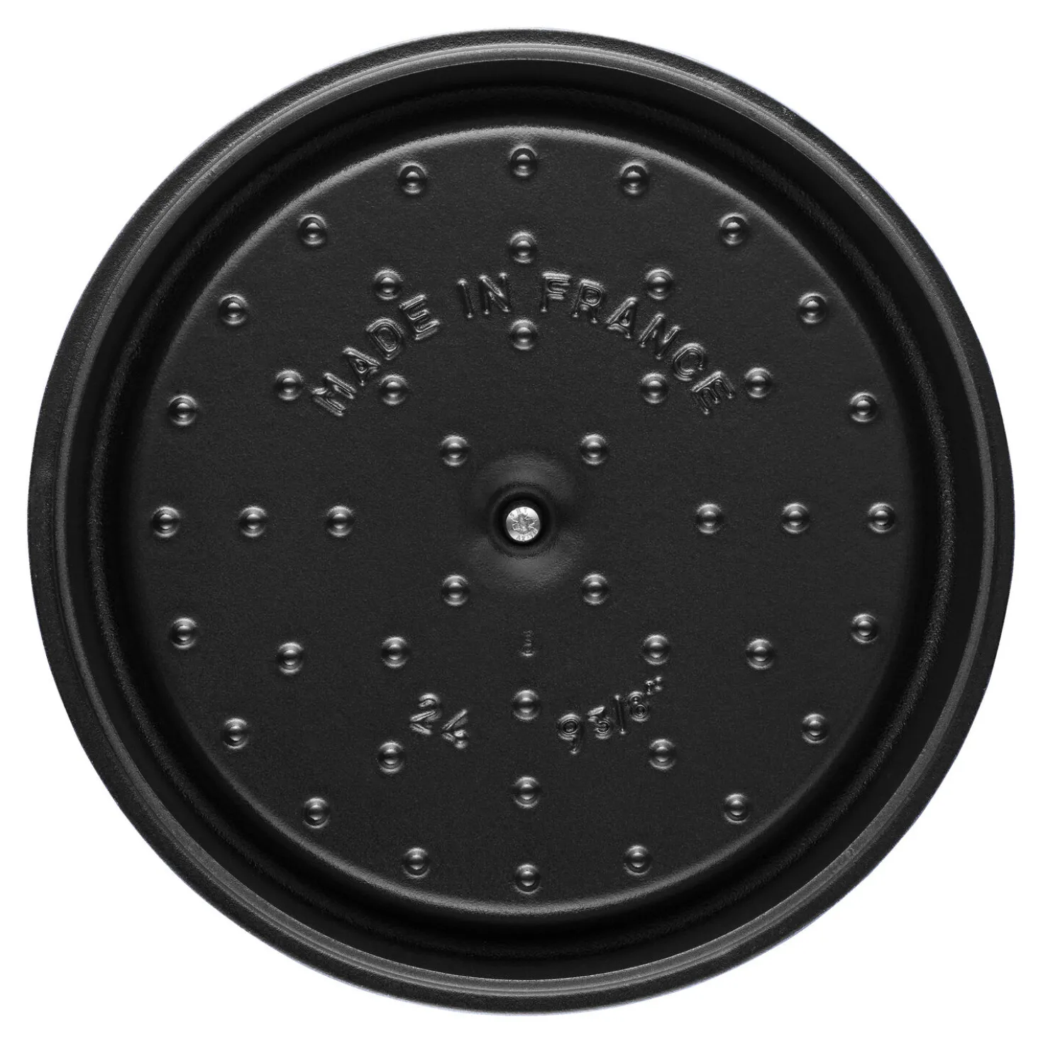 Cocotte haute 24 cm, Rond(e), Noir mat, Fonte