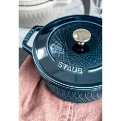 Cocotte twister 20 cm, Rond(e), La Mer, Fonte