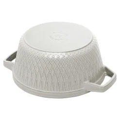 Cocotte twister 20 cm, Rond(e), Truffe blanche, Fonte