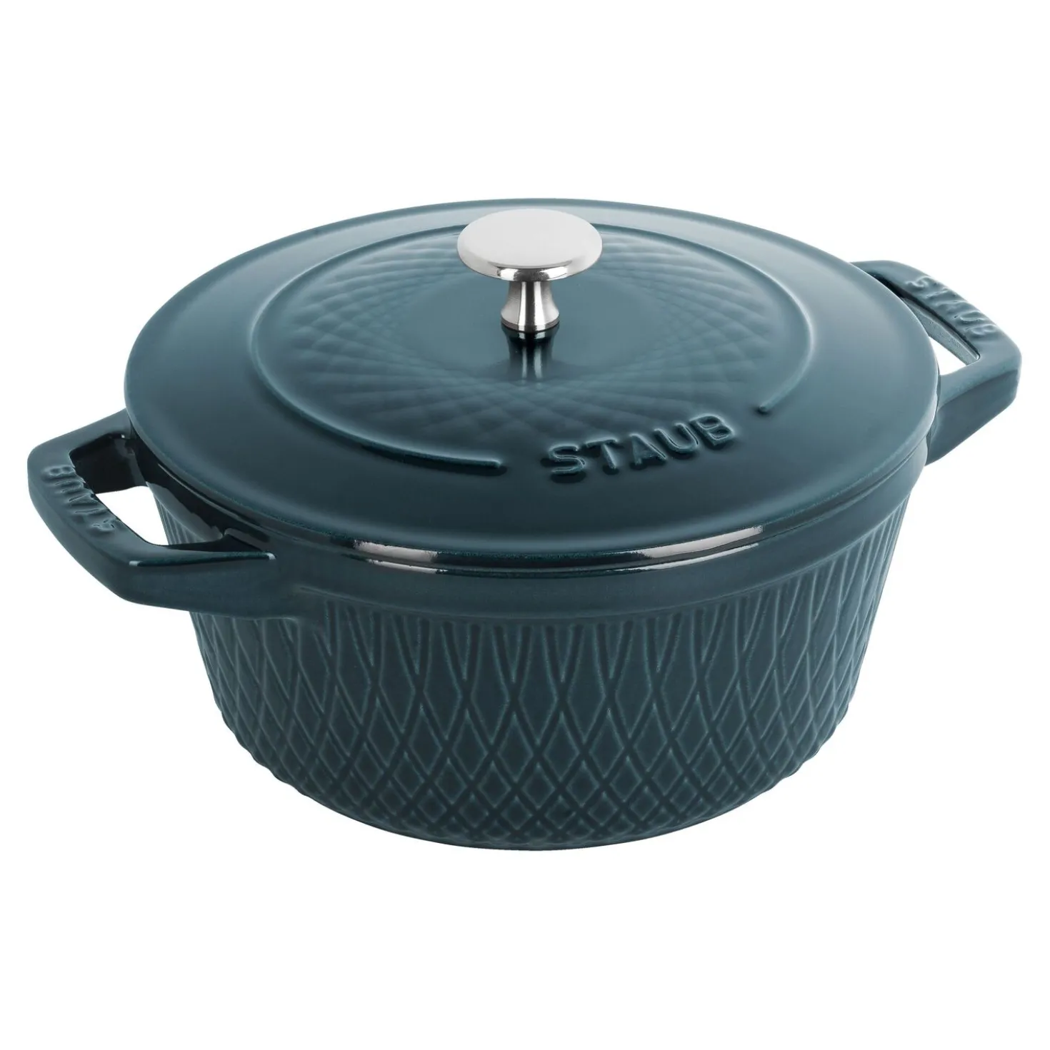 Cocotte twister 24 cm, Rond(e), La Mer, Fonte