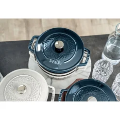 Cocotte twister 24 cm, Rond(e), La Mer, Fonte
