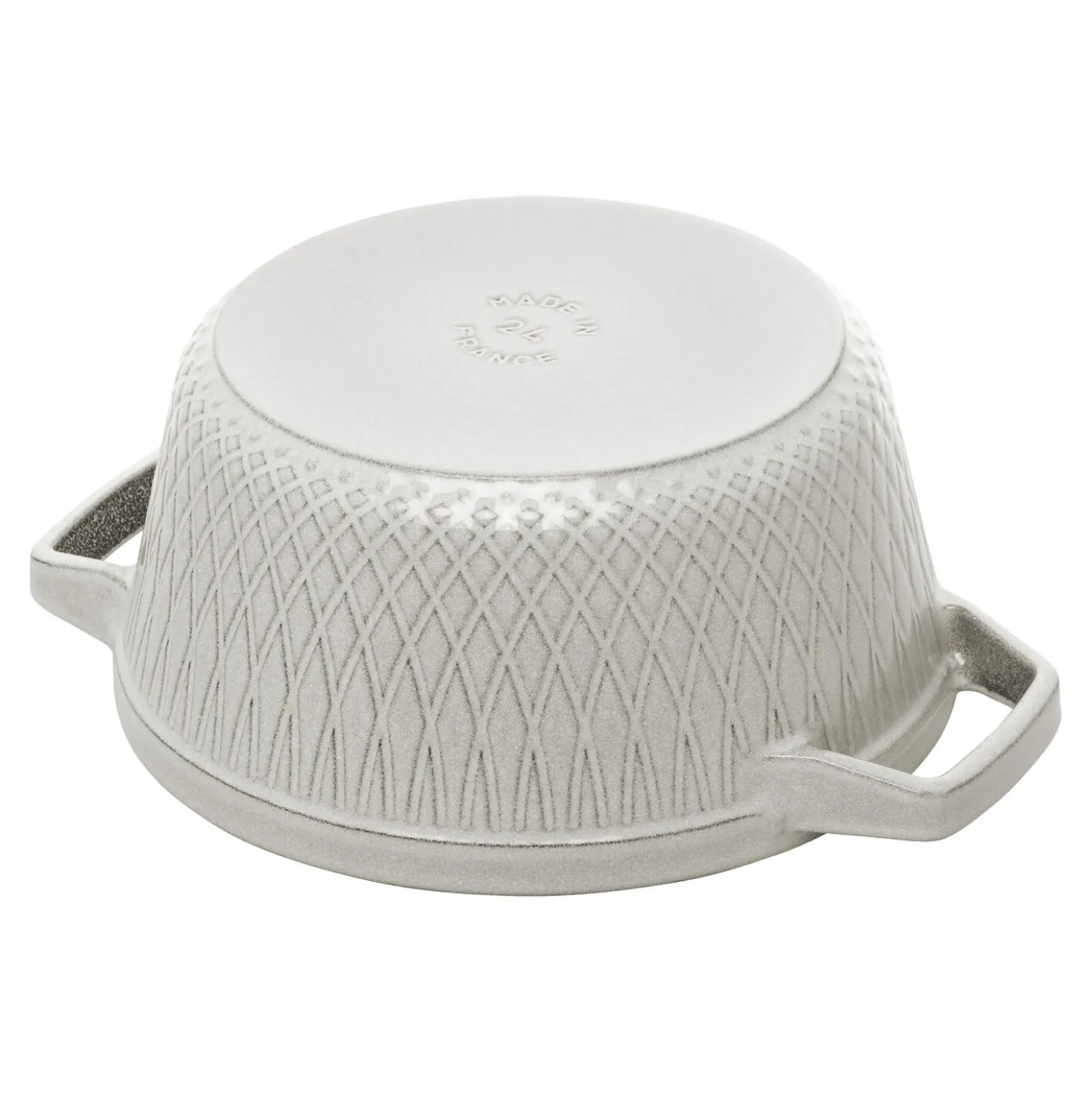 Cocotte twister 24 cm, Rond(e), Truffe blanche, Fonte