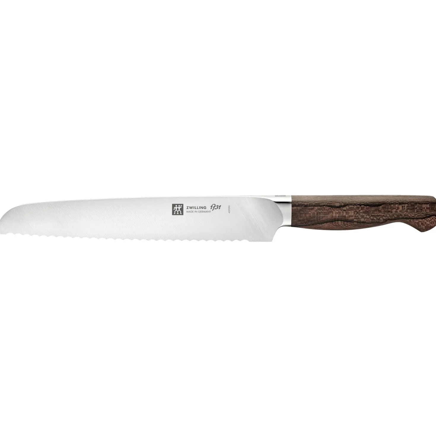 Couteau à pain 20 cm, Brun, tranchant dentelé