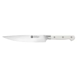 Couteau à trancher 20 cm, Blanc, Tranchant lisse
