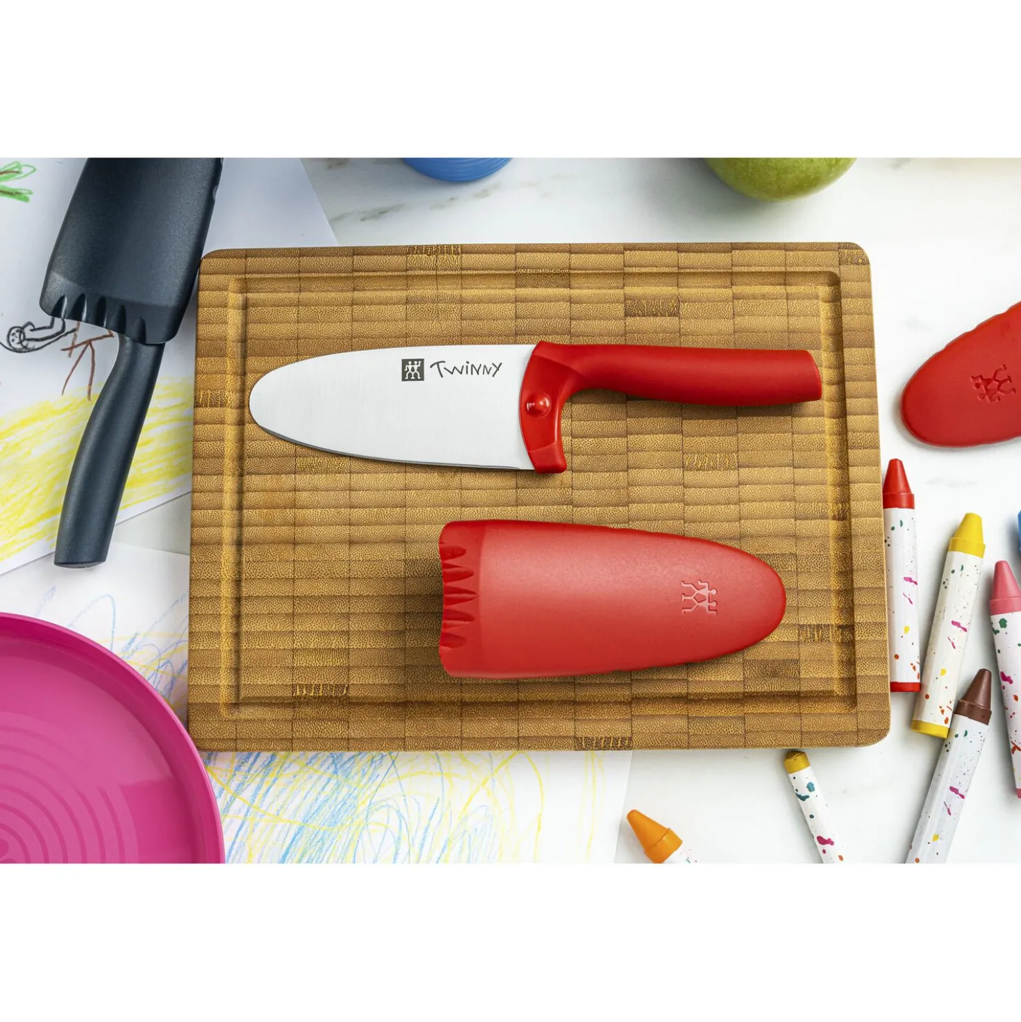 Couteau de chef 10 cm, Rouge