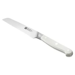 Couteau universel 13 cm, Blanc, tranchant dentelé