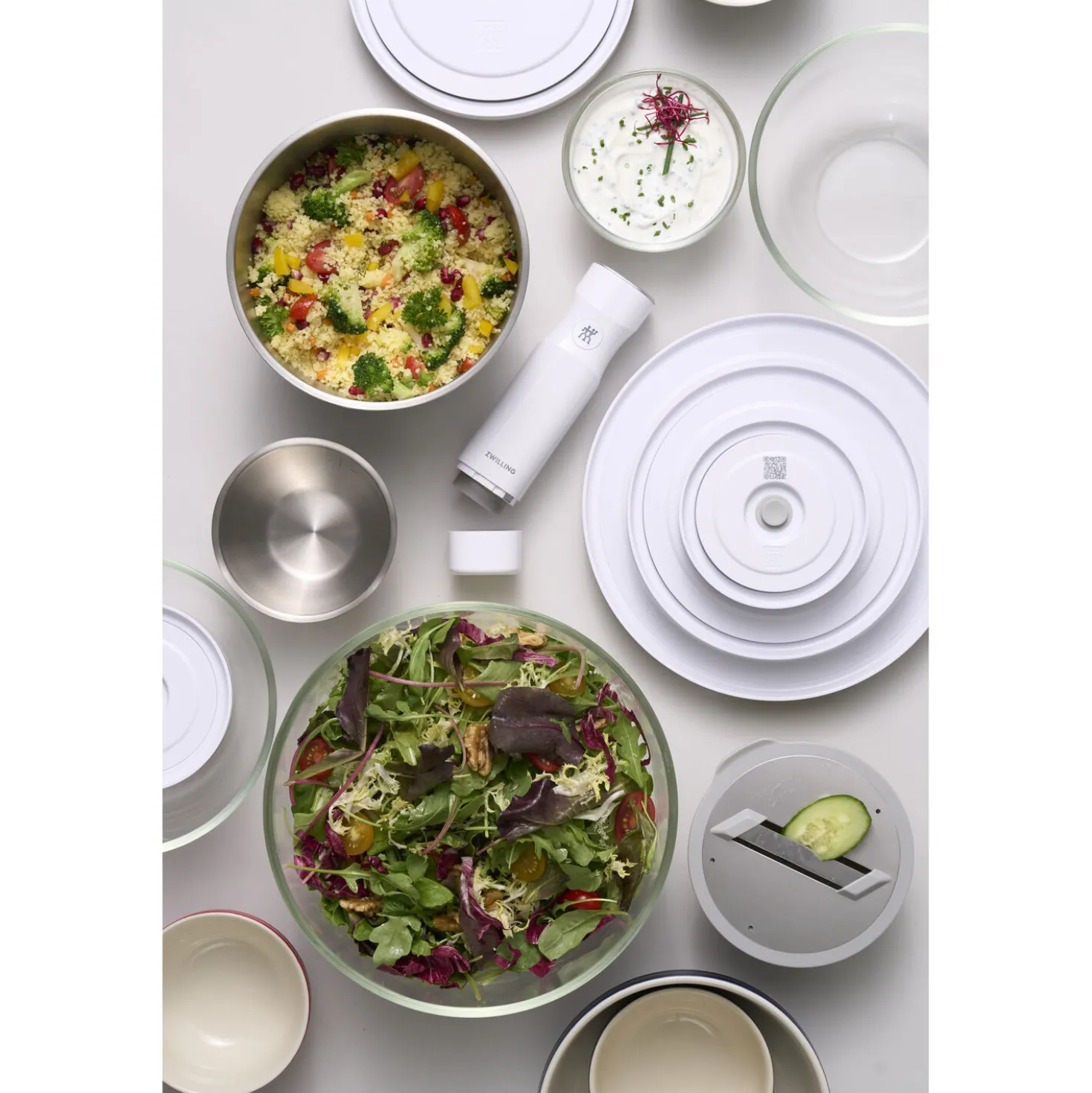 Couvercle de bol sous vide S / 12 cm, Blanc