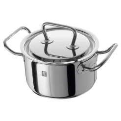 Ensemble de casseroles, 4-pcs. /16/20/24 cm, argent, Acier Inoxydable