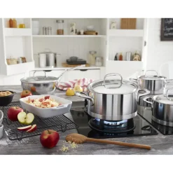 Faitout avec couvercle 24 cm, Inox 18/10