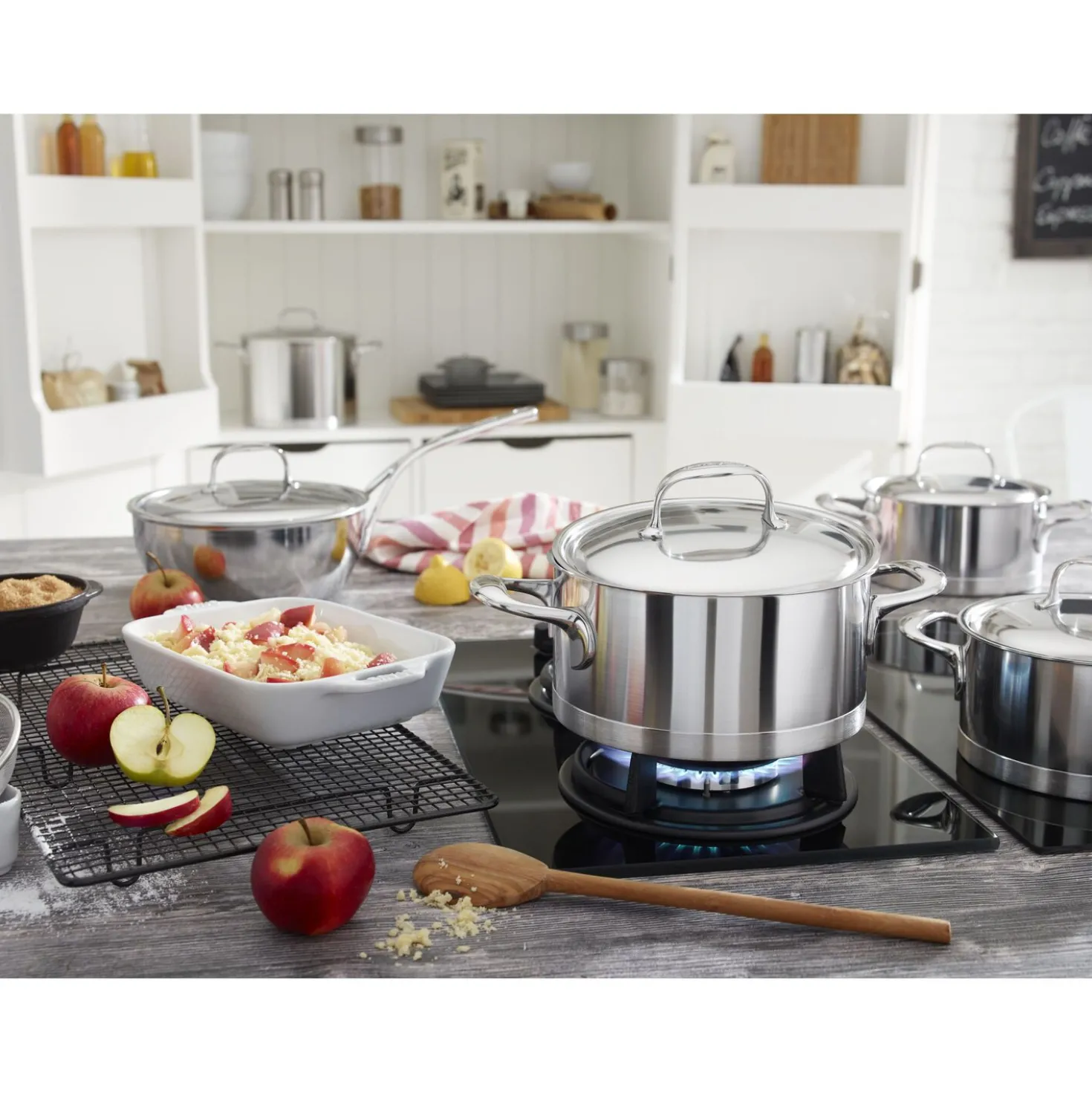 Faitout avec couvercle 24 cm, Inox 18/10