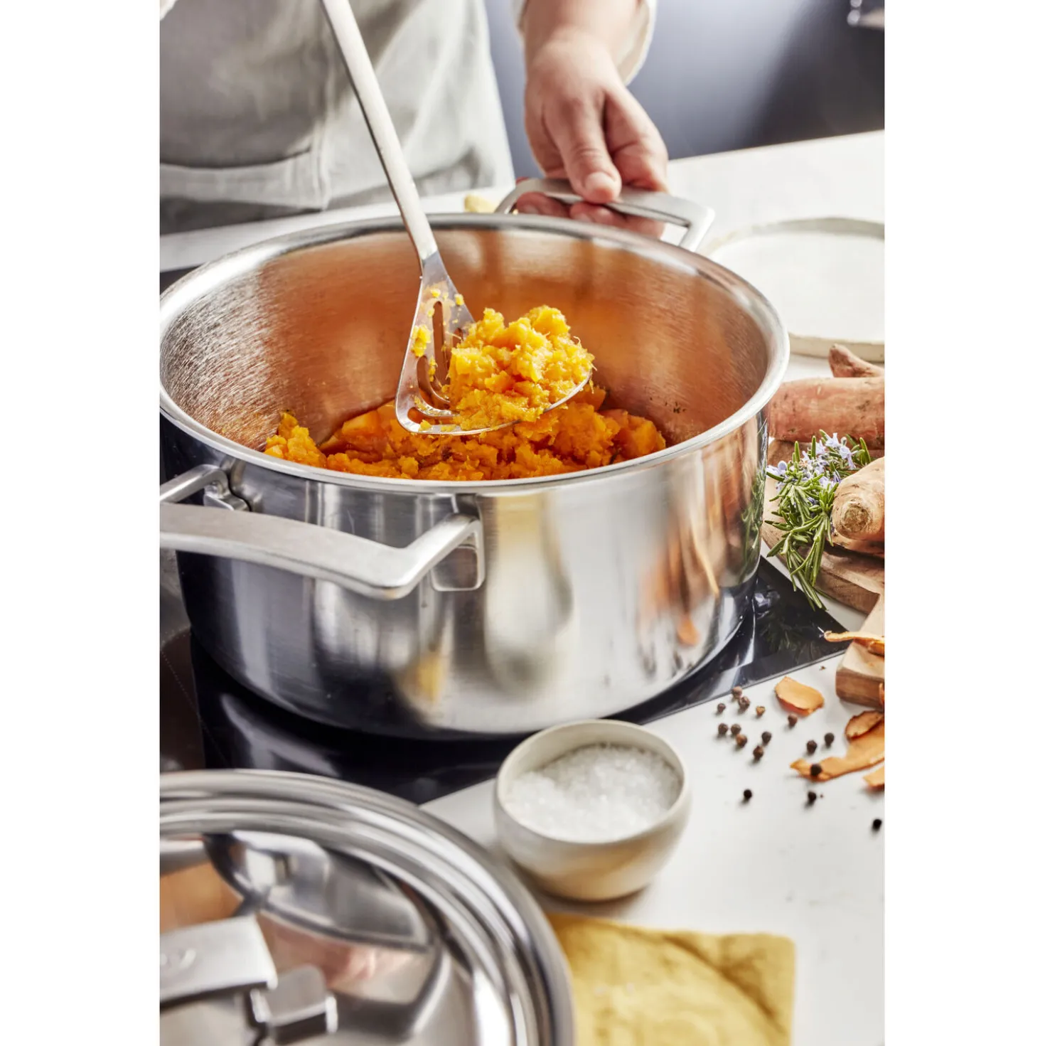 Faitout avec couvercle 18 cm, Inox 18/10