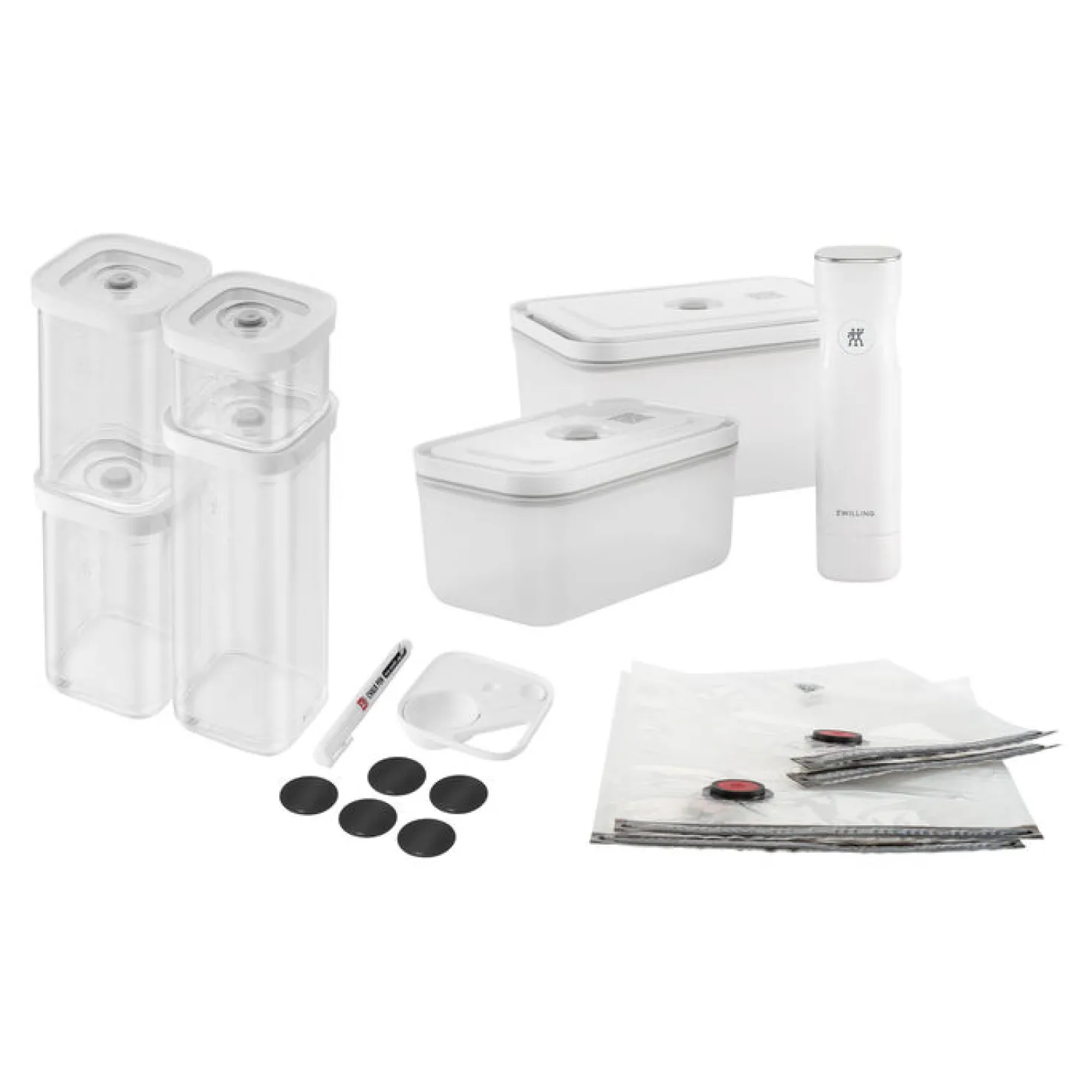 Fresh & Save Cube starterset, 13-pcs./S/M/L, blanc, Plastique