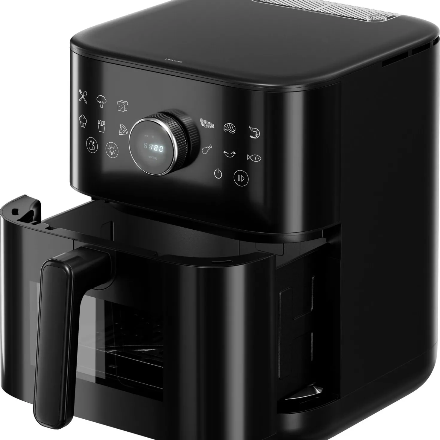 Friteuse à air chaud 6 l, Noir mat