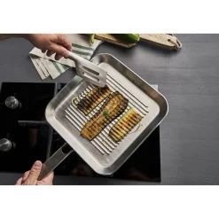 Gril 24 cm, Inox 18/10, Argent