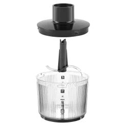 Kit de démarrage pour mixeur plongeant sans fil avec batterie et hachoir, 5-pcs, noir