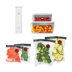 Kit de démarrage sous vide, Verre / S/M, 7-pcs, Blanc