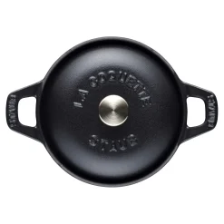 La Coquette 12 cm, Rond(e), Noir mat