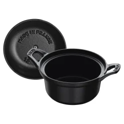 La Coquette 12 cm, Rond(e), Noir mat