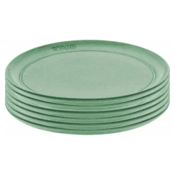 Lot de assiettes plates, 6-pcs. /22cm, sauge, Céramique