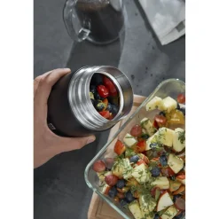 Lunch box isotherme, 700 ml, Acier inoxydable, Noir mat