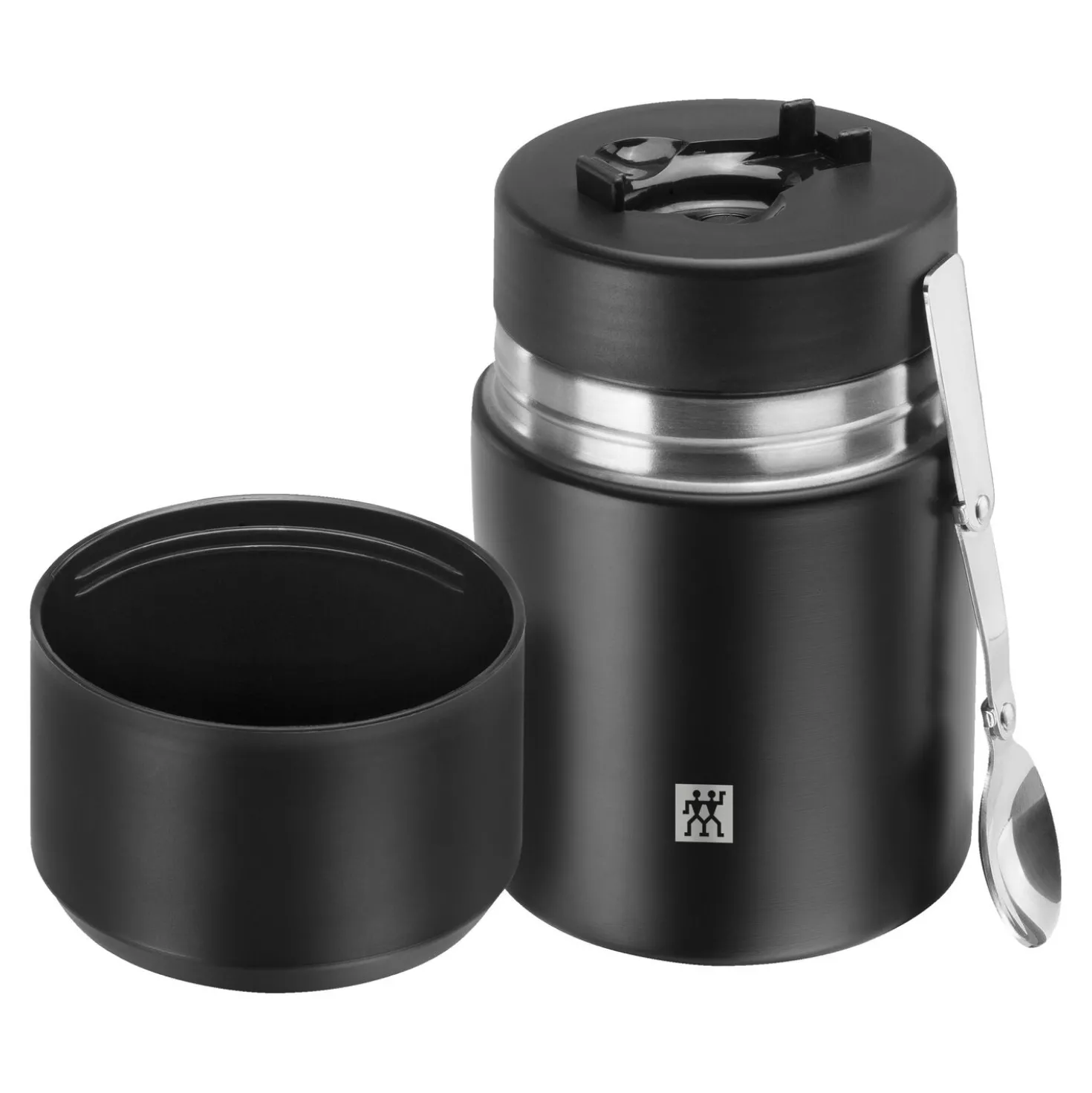 Lunch box isotherme, 700 ml, Acier inoxydable, Noir mat