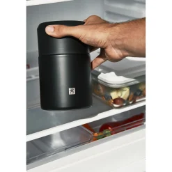 Lunch box isotherme, 700 ml, Acier inoxydable, Noir mat