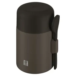 Lunch box isotherme, 600 ml, Acier inoxydable, Chocolat