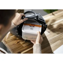 Lunch box L, Plastique, semi transparent-Gris
