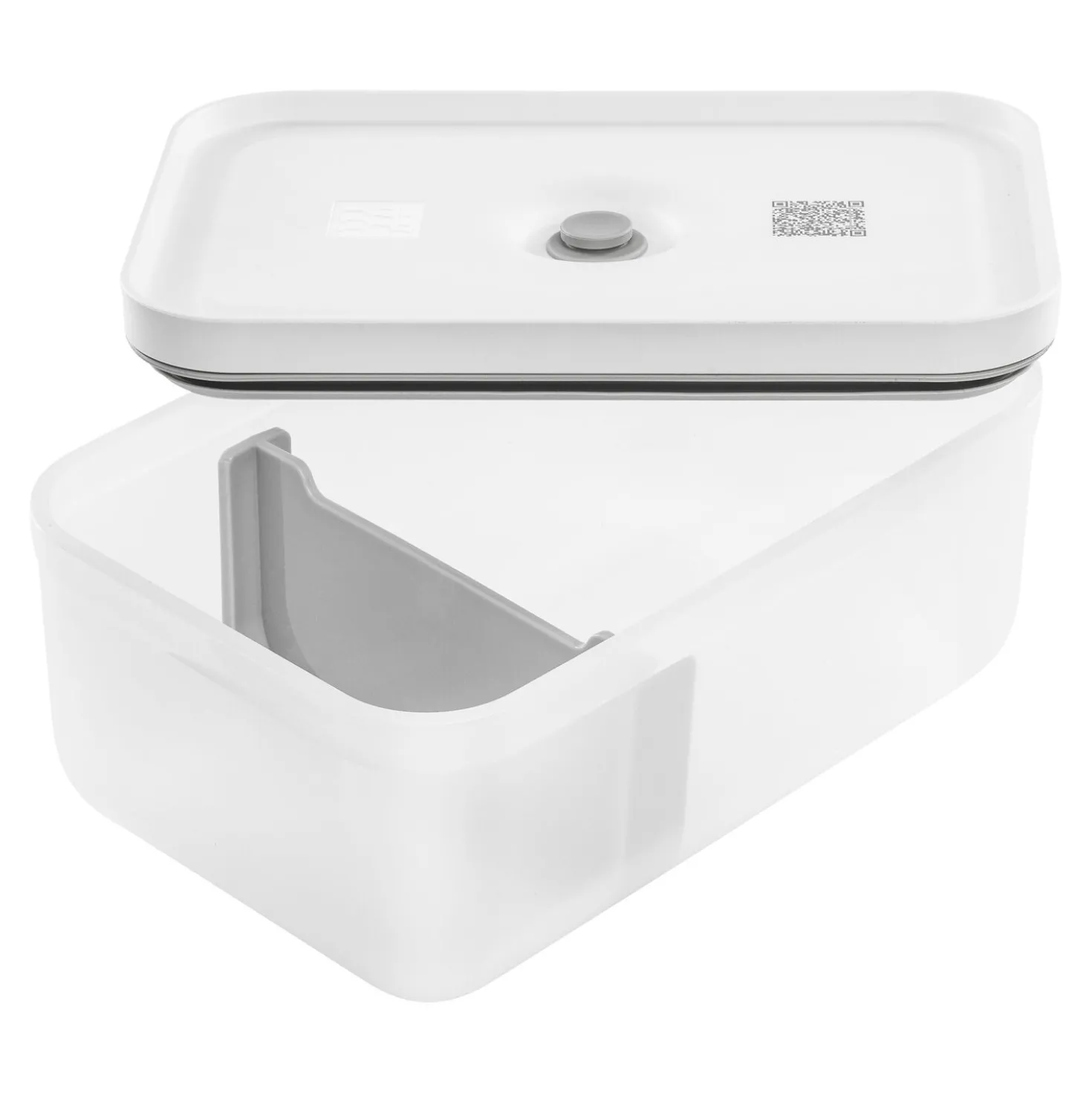 Lunch box L, Plastique, semi transparent-Gris