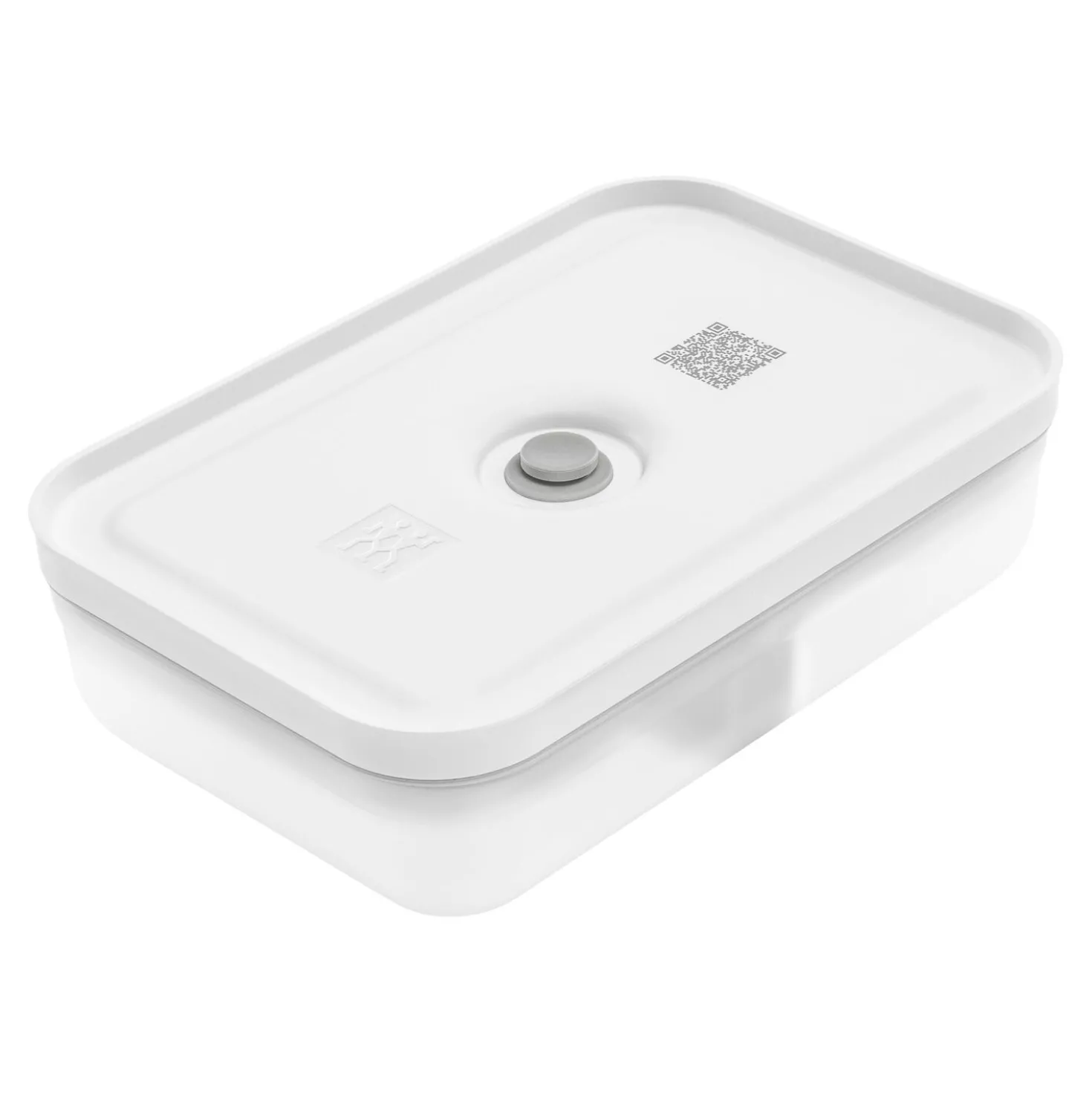 Lunch box L plate, Plastique, semi transparent-Gris