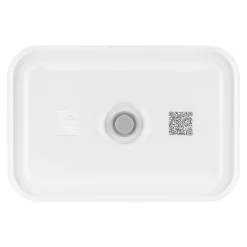 Lunch box L plate, Plastique, semi transparent-Gris