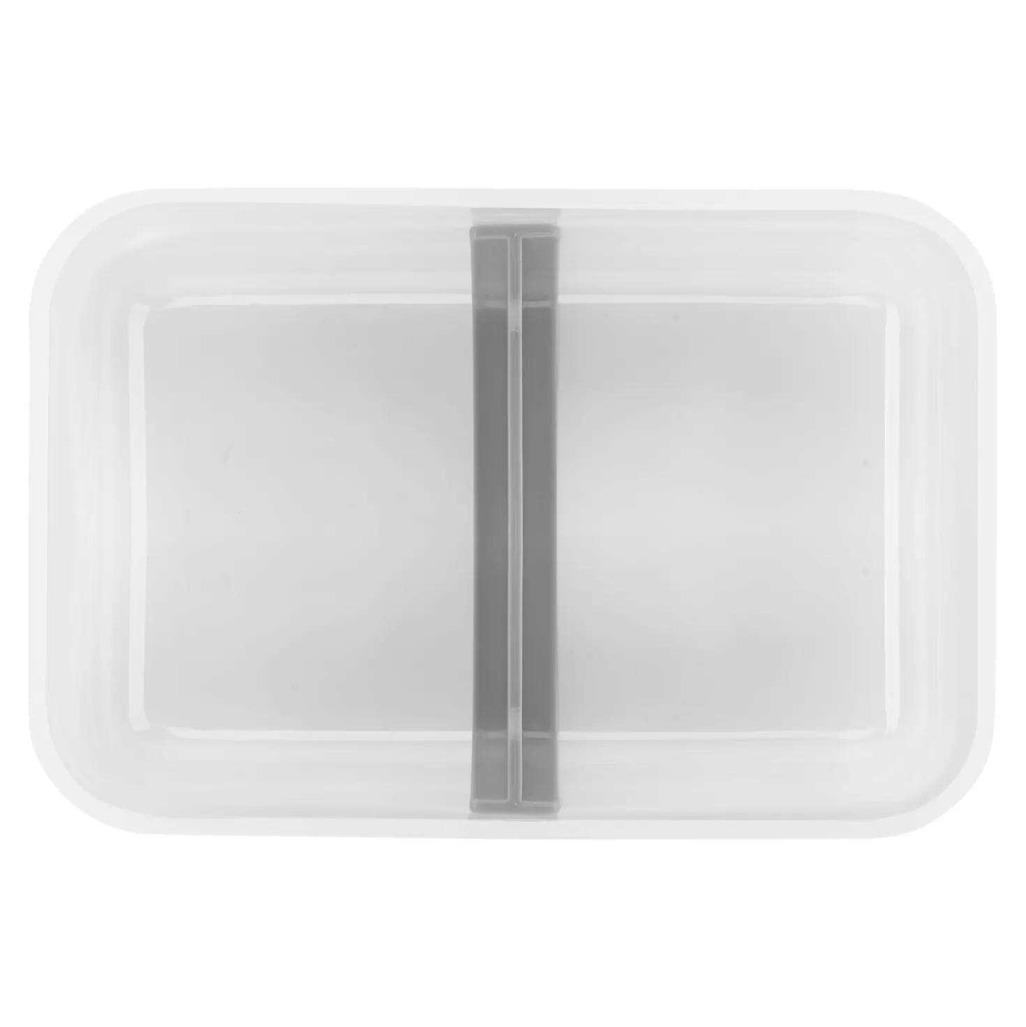Lunch box L plate, Plastique, semi transparent-Gris