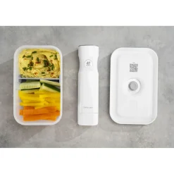 Lunch box M, Plastique, semi transparent-Gris