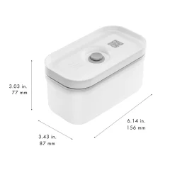 Lunch box S, Plastique, semi transparent-Gris