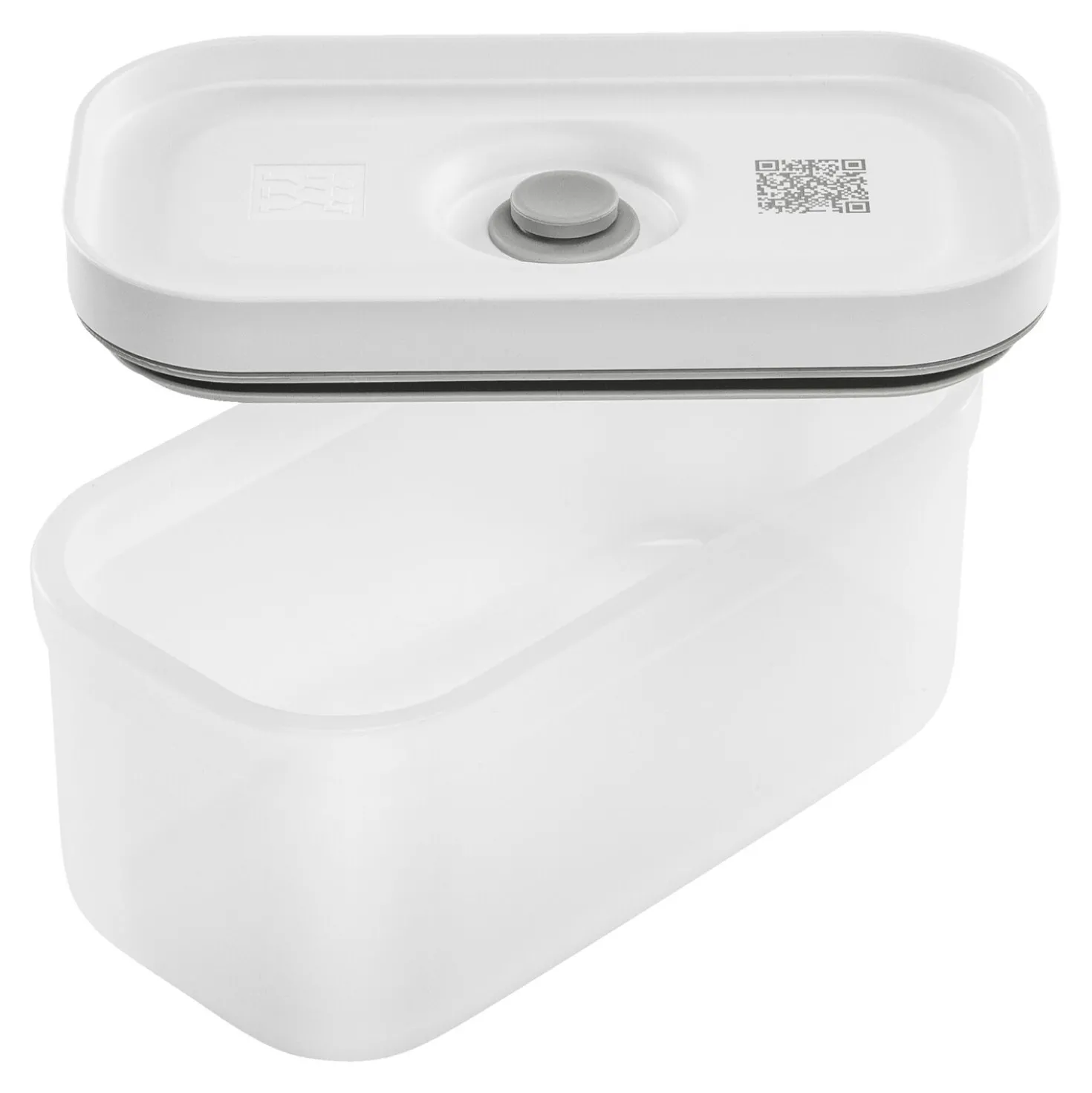 Lunch box S, Plastique, semi transparent-Gris