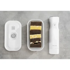 Lunch box S, Plastique, semi transparent-Gris