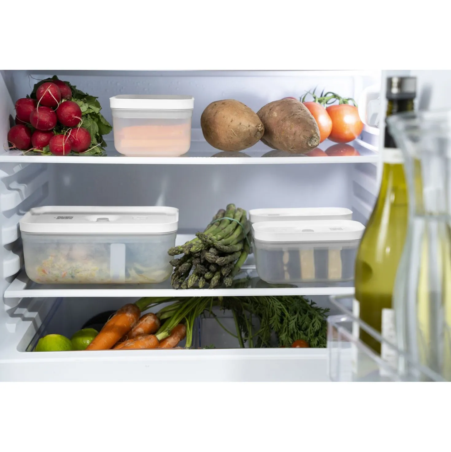 Lunch box S, Plastique, semi transparent-Gris