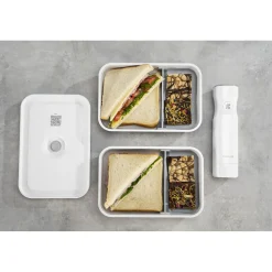 Lunch box sous-vide L plate, Plastique, Blanc-Gris