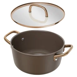 Marmite avec couvercle en verre 24 cm, Aluminium