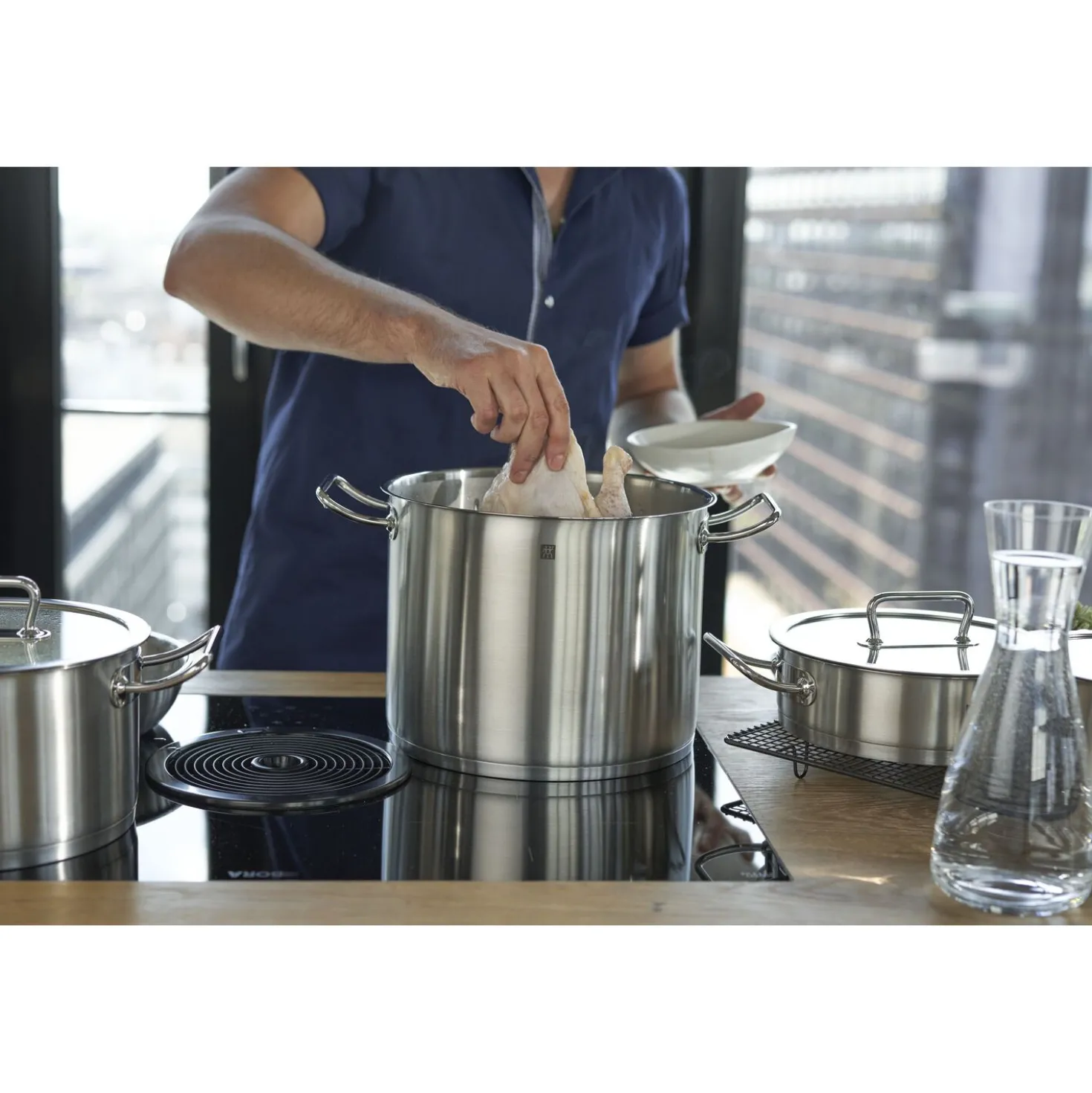 Marmite haute 28 cm, Inox 18/10