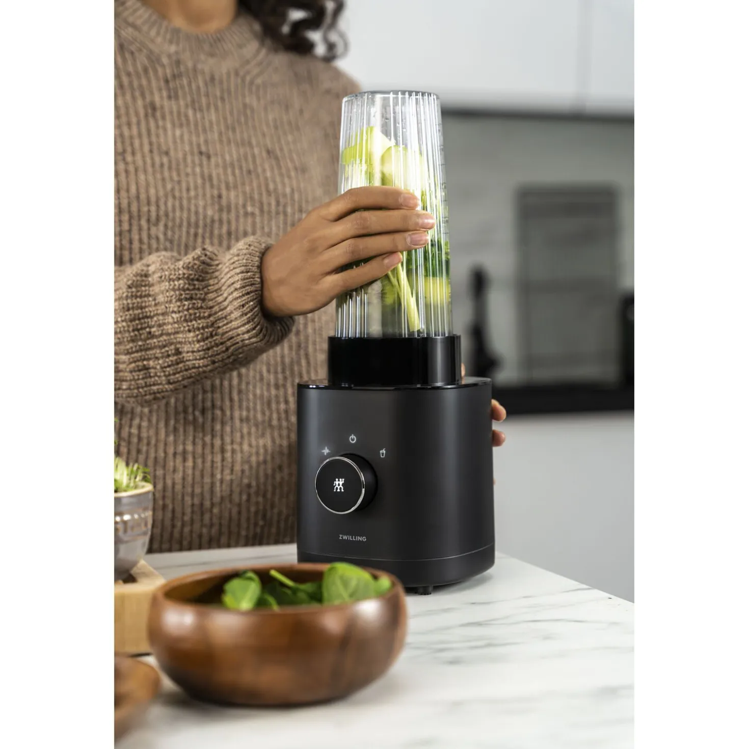 Mini Blender, AC Motor, Noir mat