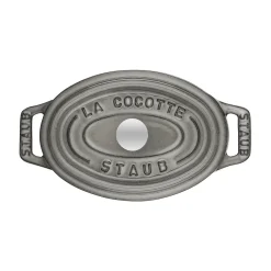 Mini Cocotte 11 cm, Ovale, Gris graphite, Fonte