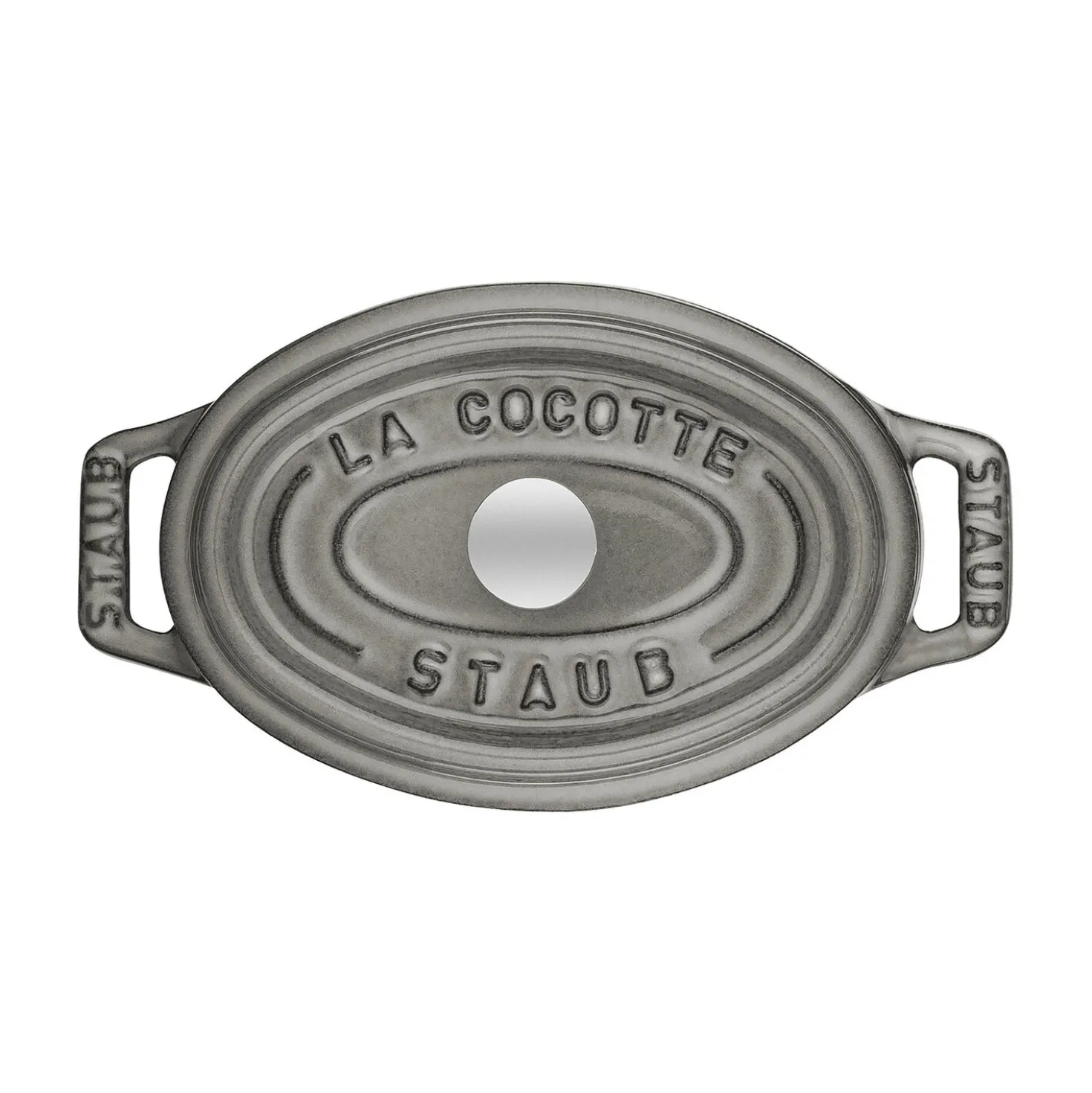 Mini Cocotte 11 cm, Ovale, Gris graphite, Fonte