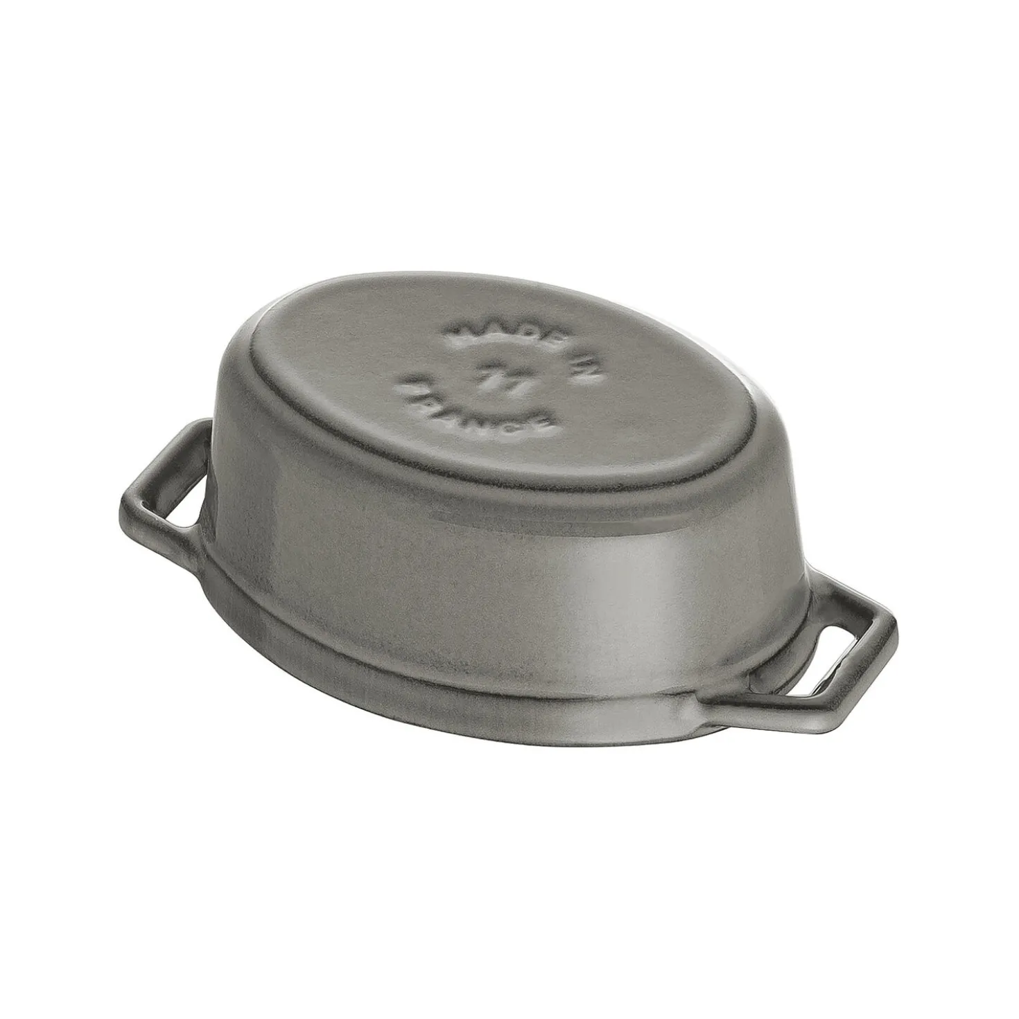 Mini Cocotte 11 cm, Ovale, Gris graphite, Fonte