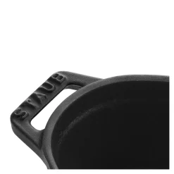 Mini Cocotte 11 cm, Ovale, Noir mat, Fonte