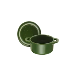 Mini Cocotte 10 cm, Rond(e), Basilic, Céramique