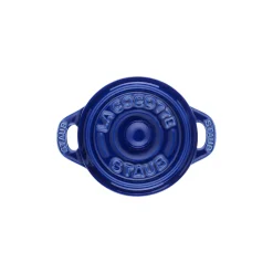 Mini Cocotte 10 cm, Rond(e), Bleu intense, Céramique