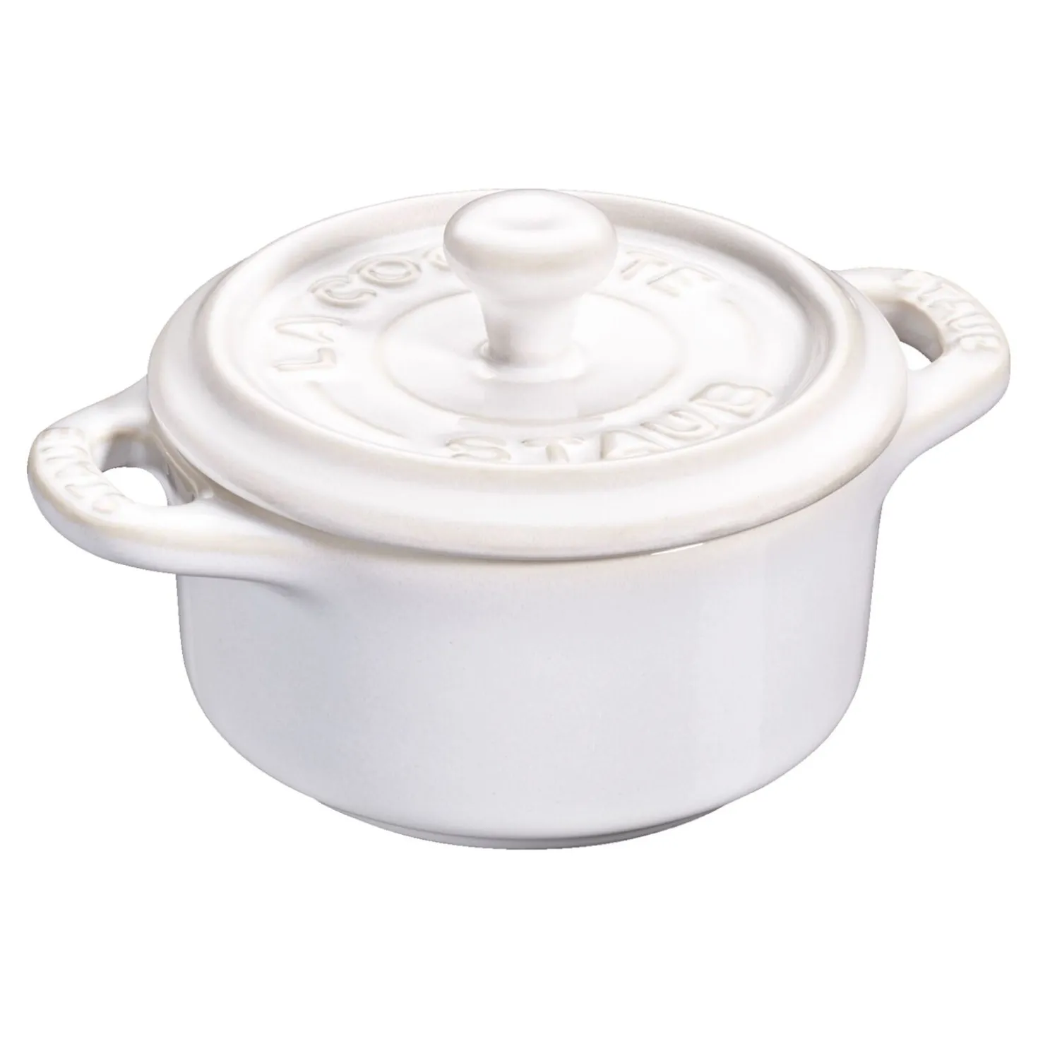 Mini Cocotte 10 cm, Rond(e), Blanc ivoire, Céramique