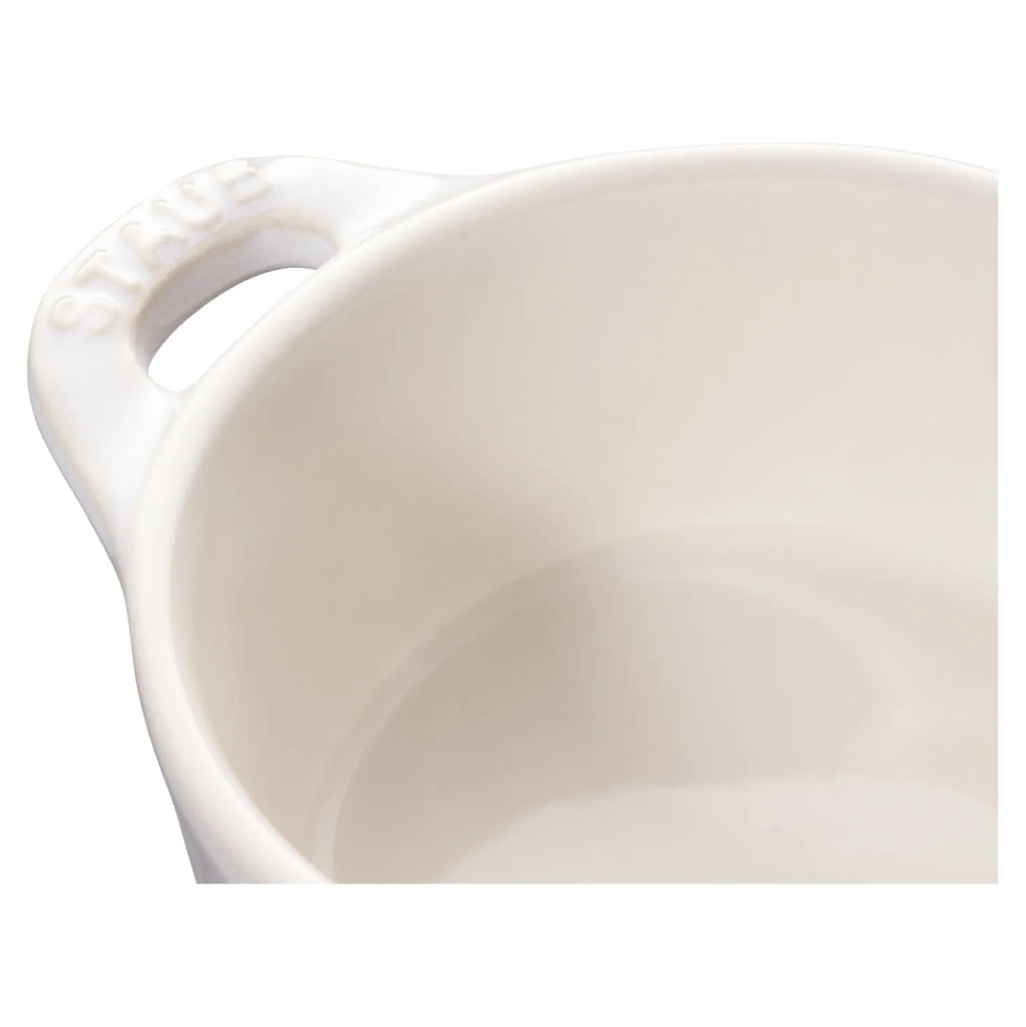 Mini Cocotte 10 cm, Rond(e), Blanc ivoire, Céramique